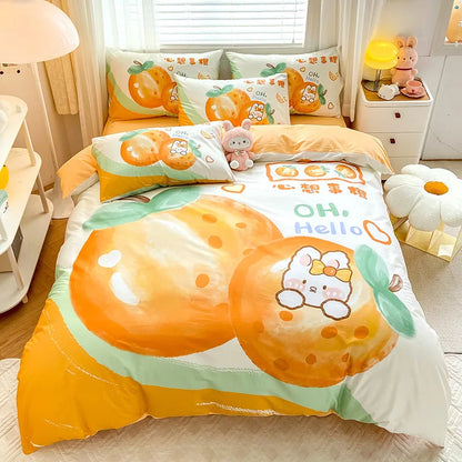 Decobites Flower Single Double Bedding Set Full Size Cotton Duvet Cover High Quality Quilt Cover Set