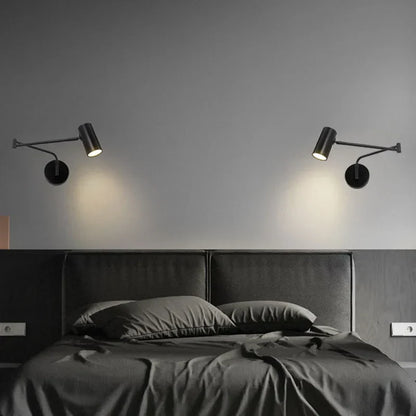 DecorBites™ Acrylic Iron LED Wall Lamp Modern Rotate Black Stair Light