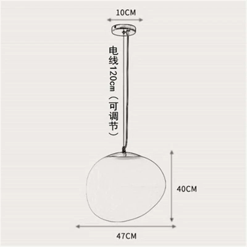 DecorBites™ Gregg Glass Pendant Light: Stylish LED Hanging Lamp for Dining Kitchen LOFT.