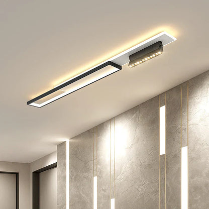 DecorBites™ Acrylic LED Chandelier with Spotlights, Black/Gold, Living Room Bedroom Lighting