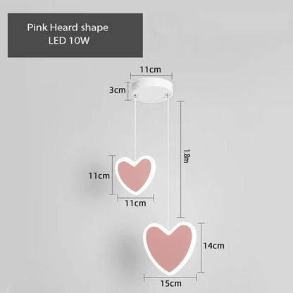 DecorBites™ Heart Blossom Butterfly LED Chandelier for Children's Room