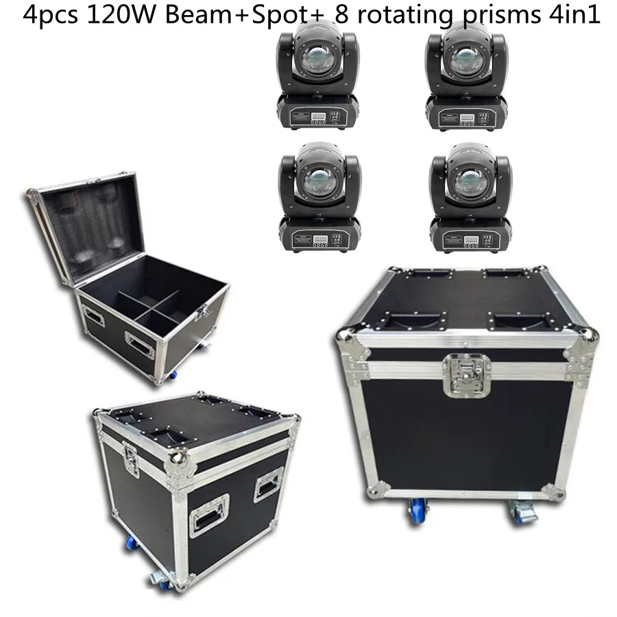 DecorBites™ 120W LED Moving Head Light Beam Spot Wash Gobo 8 Face Roto Prism