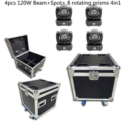 DecorBites™ 120W LED Moving Head Light Beam Spot Wash Gobo 8 Face Roto Prism