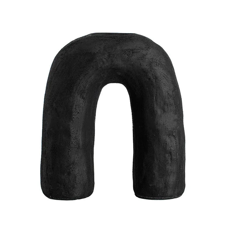 مزهرية سيراميك آرك من ديكوربايتس™ بتصميم هندسي تجريدي لديكور المنزل وتنسيق الزهور