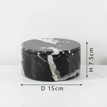 Tarro de almacenamiento de piedra de mármol antiguo DecorBites™ Caja de lujo