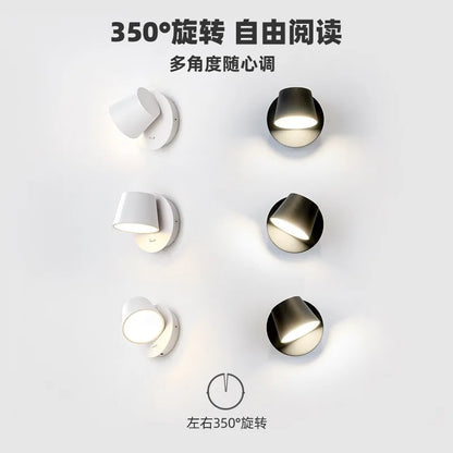 DecorBites™ LED Wall lamps Modern Black White bedroom bedside living room decorative light