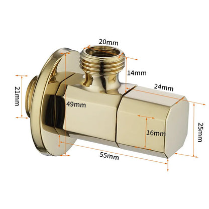 DecorBites™ Brushed Gold Corner Valve Water Control for Bathroom Taps