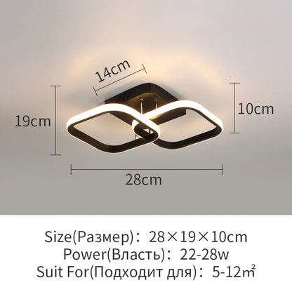DecorBites™ LED Surface Mounted Aisle Ceiling Lights for Home Lighting