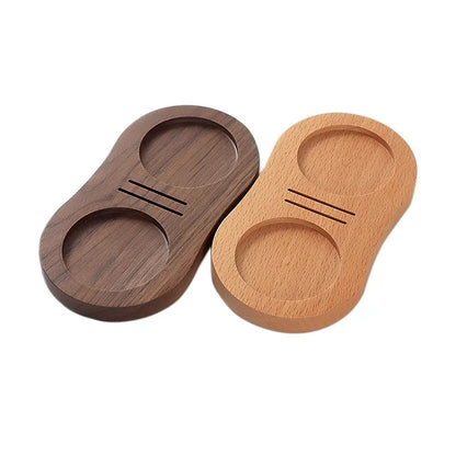 DecorBites™ Espresso Tamper & Tamping Station | Wooden Base | 51/53/54/58mm | Espresso Accessories