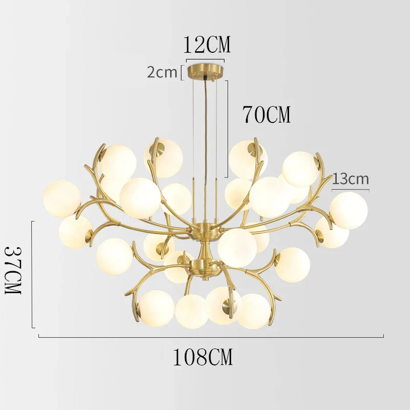 DecorBites™ LED Chandelier Lighting for Living Room Bedroom Dining Room Décor