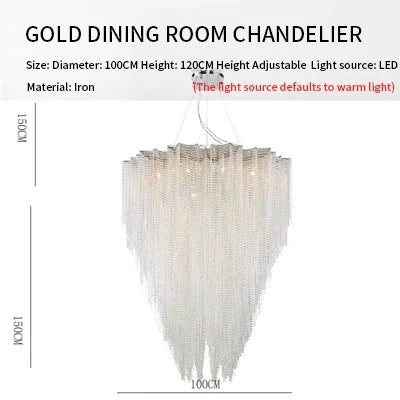 DecorBites™ Crystal Tassel Pendant Light: Italian Postmodern Luxury for Bedroom & Restaurant