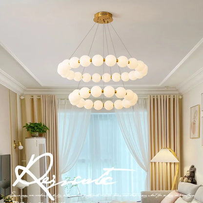 DecorBites™ Gold Acrylic LED Ceiling Chandelier for Living Room Bedroom Pendant Lighting