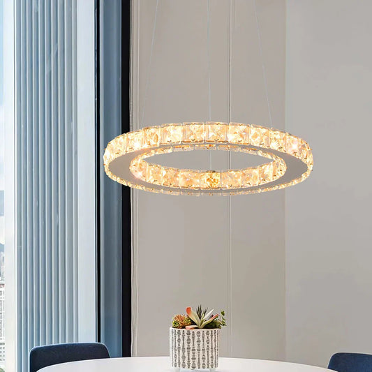 Lámpara colgante LED de cristal DecorBites™ para decoración del hogar - Accesorio de arte moderno