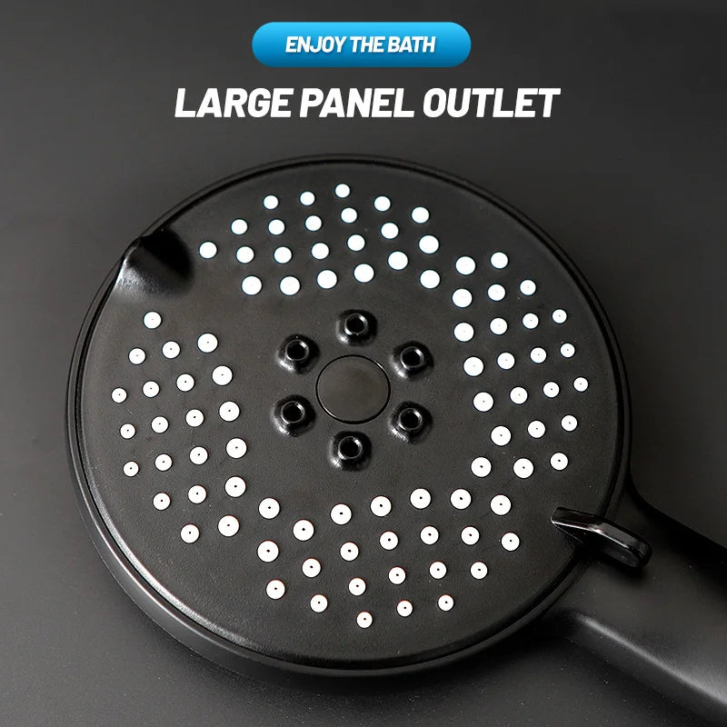 رأس دش DecorBites™ 3 في 1 لتعزيز الضغط مع قاعدة خرطوم - إنتاجية مياه كبيرة