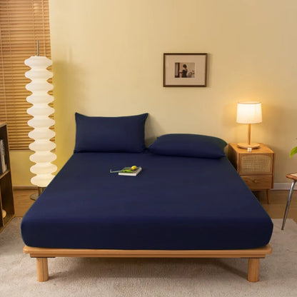 Sábana ajustable DecorBites™ Cozy de color liso - Funda de colchón para todas las estaciones