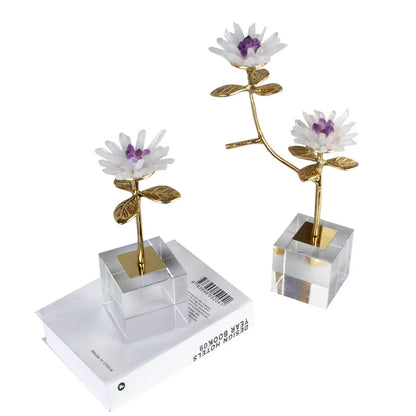 DecorBites™ Crystal Flower Branch Desk Ornament