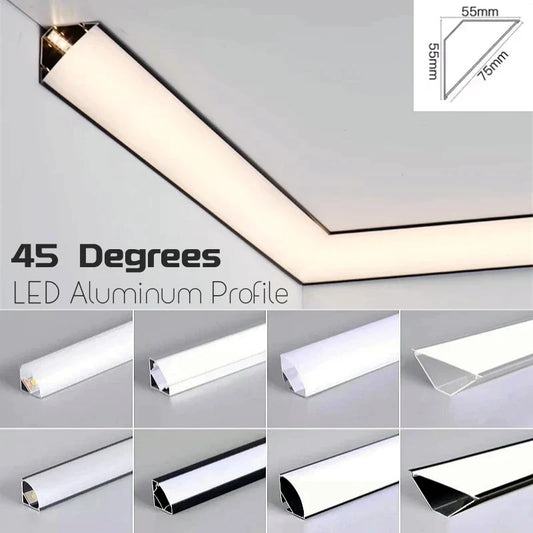 DecorBites™ Alumium Profile LED V-Type Corner Beam Linear Strip Lights