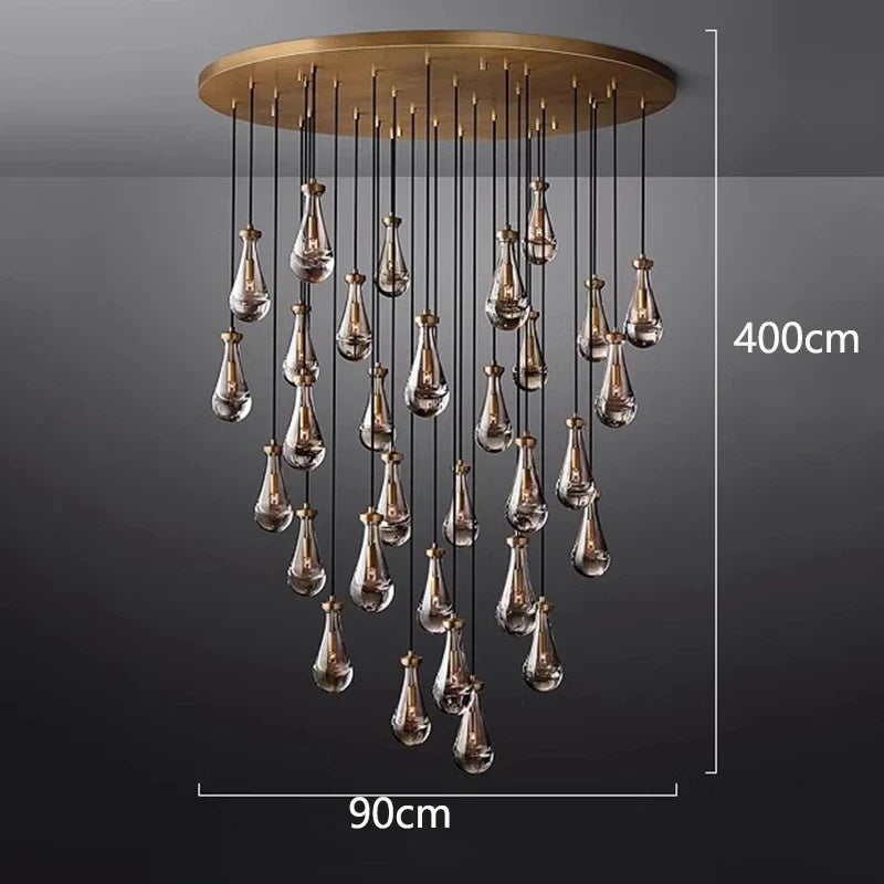 DecorBites™ LED Pendant Light Chandeliers for Living Room Staircase Indoor Lighting