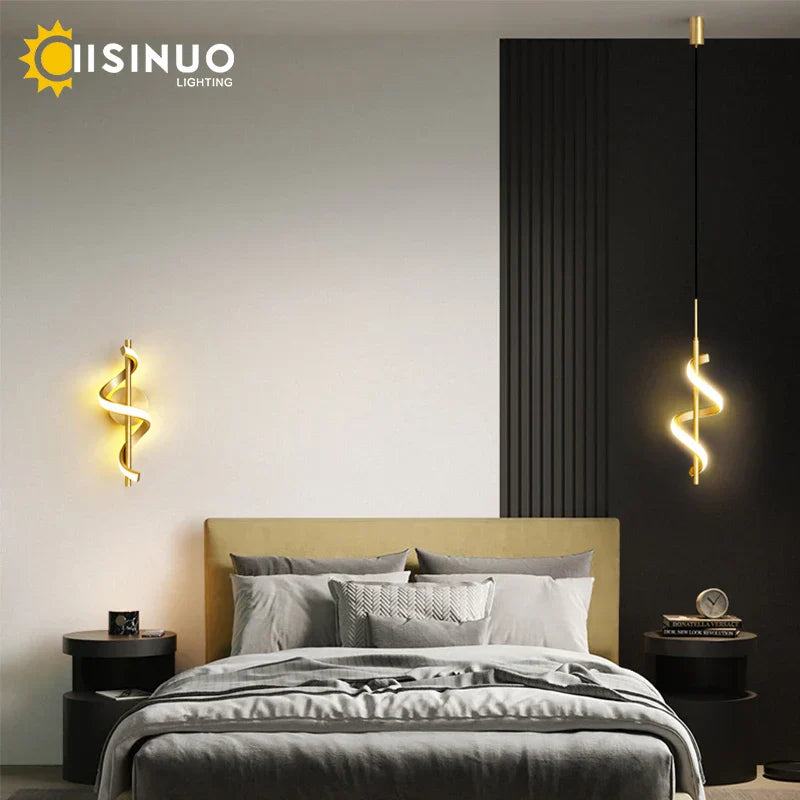Gold Copper LED Sconce