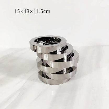 DecorBites™ Crystal Glass Geometric Circle Vase Terrarium Flower Arrangement Home Decor