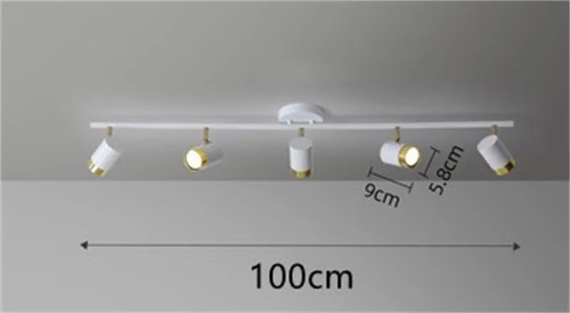 DecorBites™ Ceiling Chandelier Black White LED Spotlight for Living Room Bedroom Dining