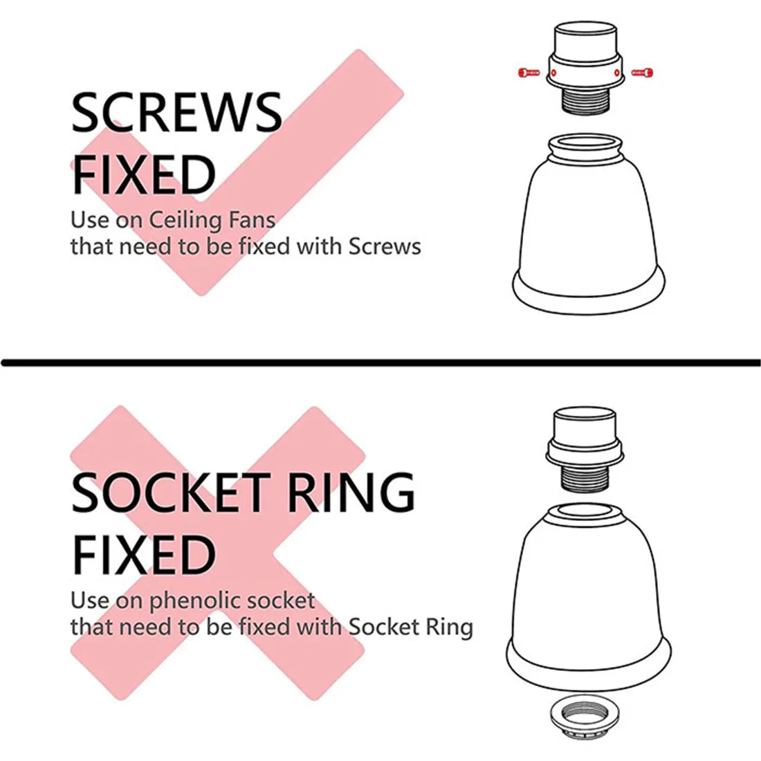 DecorBites™ Frosted Glass Bell Shades - Ceiling Fan Chandelier Wall Sconces Replacements