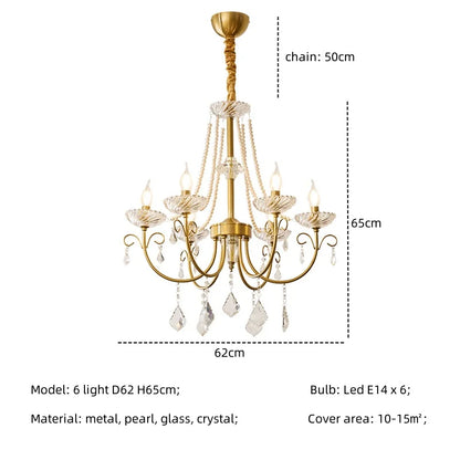 DecorBites™ Crystal LED Chandelier Living Room Luxury Lighting E14 Pendant Lamparas