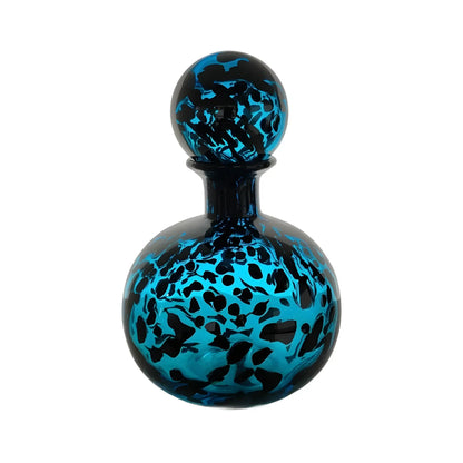 Decorbites™ Leopardmuster-Glasvase mit Deckel, farbenfrohe Terrarien-Heimdekoration