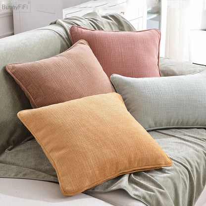 DecorBites™ Cotton Linen Pillow Cover Set for Home Decor