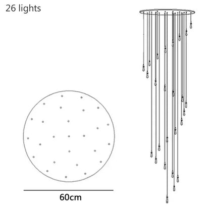 DecorBites™ Crystal Drop Chandelier: Elegant Lighting for Home Decor, Living Room, Dining Room, Lobby