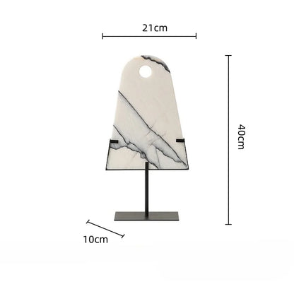 ديكوربايتس™ - منحوتة رخامية من اليشم المجردة - ديكور منزلي - تماثيل هندسية