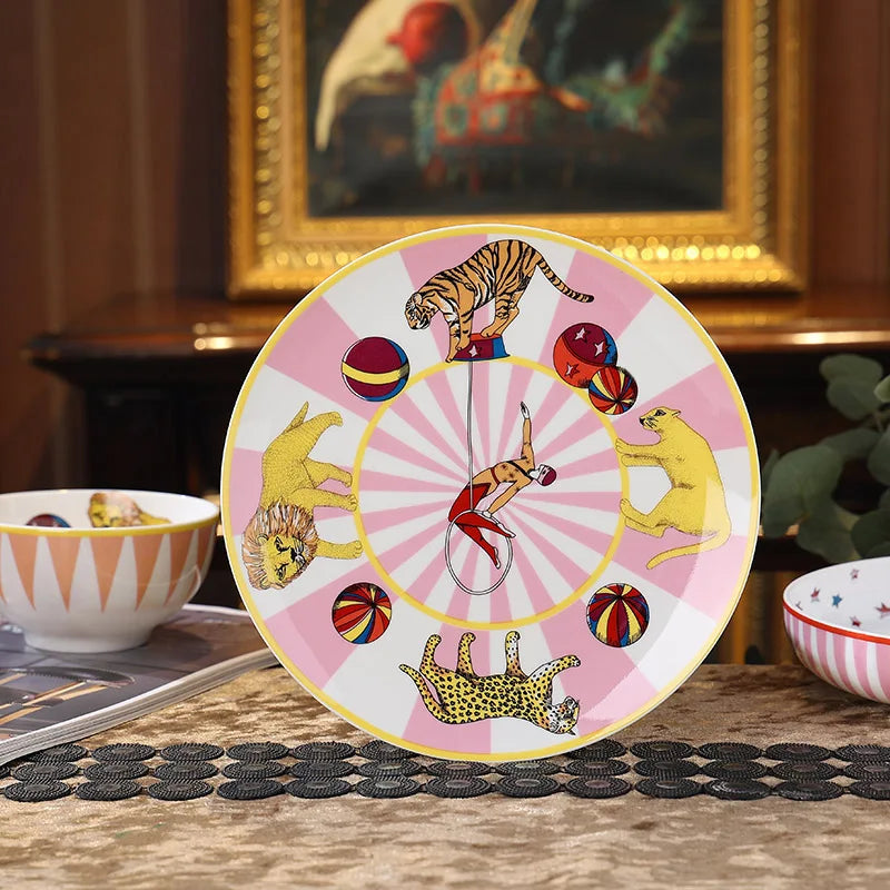 DecorBites™ Circus Troup Kids Tableware Set - Plates, Bowls, Cup, Pot, Dish - Children's Gift