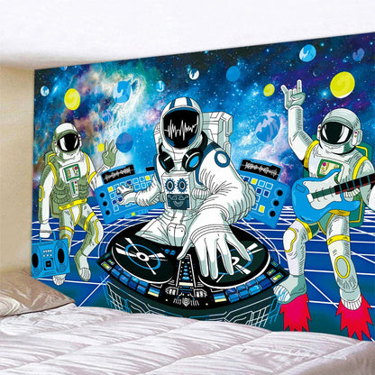 Decobites Psychedelic Space Astronaut Wall Tapestry - Hippie Boho Bedroom Decor