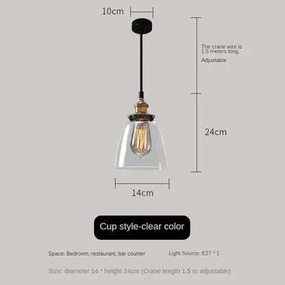 Decorbites™ Bernsteinfarbenes Vintage-Glas-Pendant-Licht für elegante Esszimmer-Dekoration