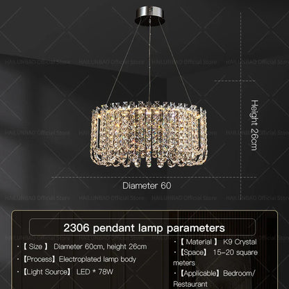 DecorBites™ Crystal Chandelier for Elegant European Living Spaces
