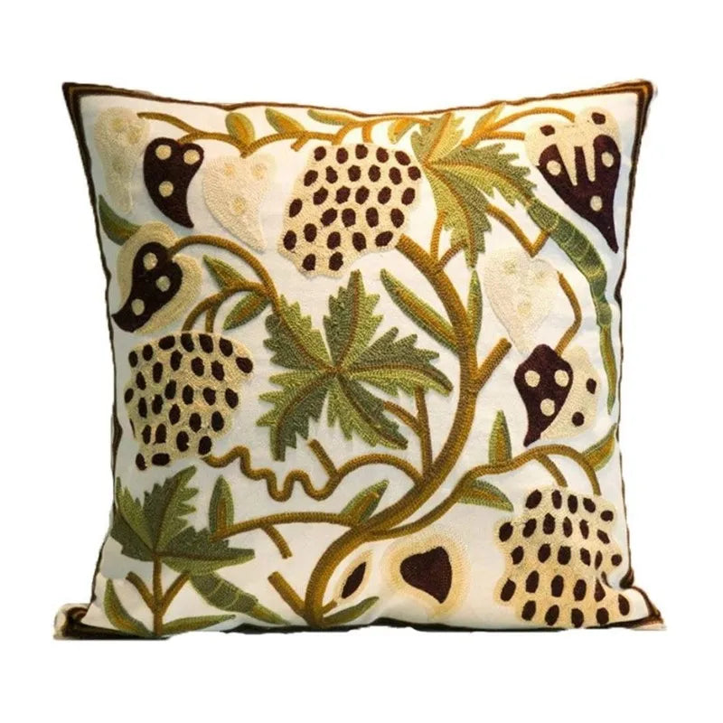 DecorBites™ Boho Farmhouse Floral Square Pillow Cover Set of 2