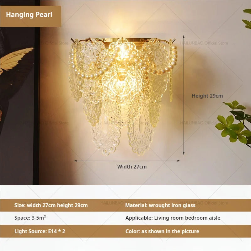 Lámpara de pared de cristal de lujo Decorbites™ para iluminación de pasillos, sala de estar, dormitorio y corredor
