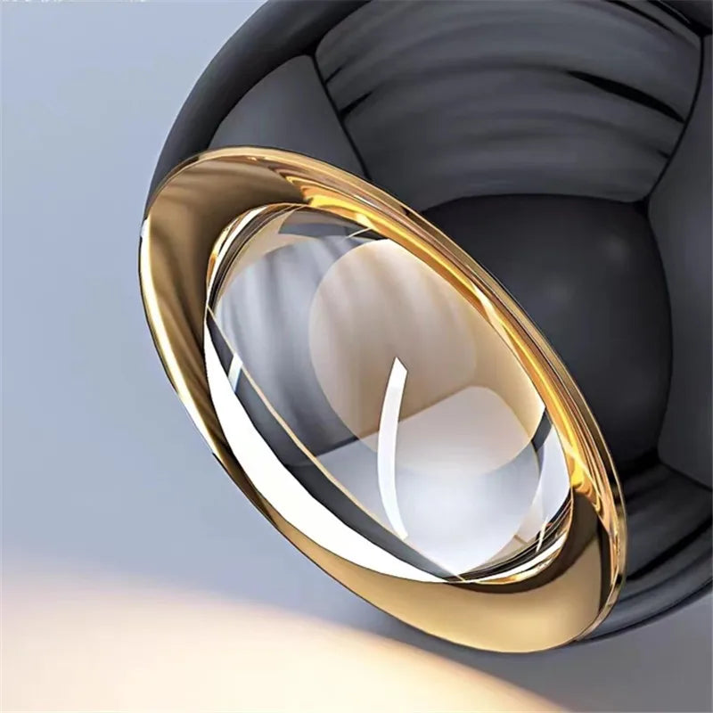 Luz LED colgante de bola de cromo dorado Decorbites™ para cocina, dormitorio, comedor
