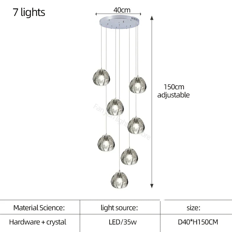 DecorBites™ Crystal LED Chandelier for Luxe Living Spaces