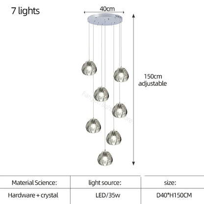 DecorBites™ Crystal LED Chandelier for Luxe Living Spaces