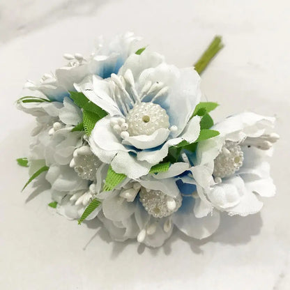 مجموعة DecorBites™ من زهور الكرز الزرقاء وزهور السداة لتزيين حفلات الزفاف في عيد الميلاد بنفسك