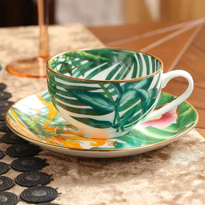 DecorBites™ Green Leaf Collection: Tableware, Plates, Coffeeware, Teaware, Saucers, Bowl, Tray
