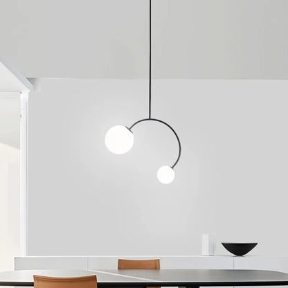 DecorBites™ Glass Ball Pendant Lights For Dining Room Bedroom Study Restaurant Bar Coffee Decor