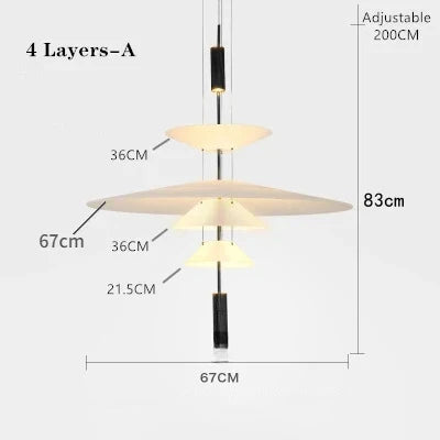 DecorBites™ LED Saucer Pendant Light for Home Decor and Living Room