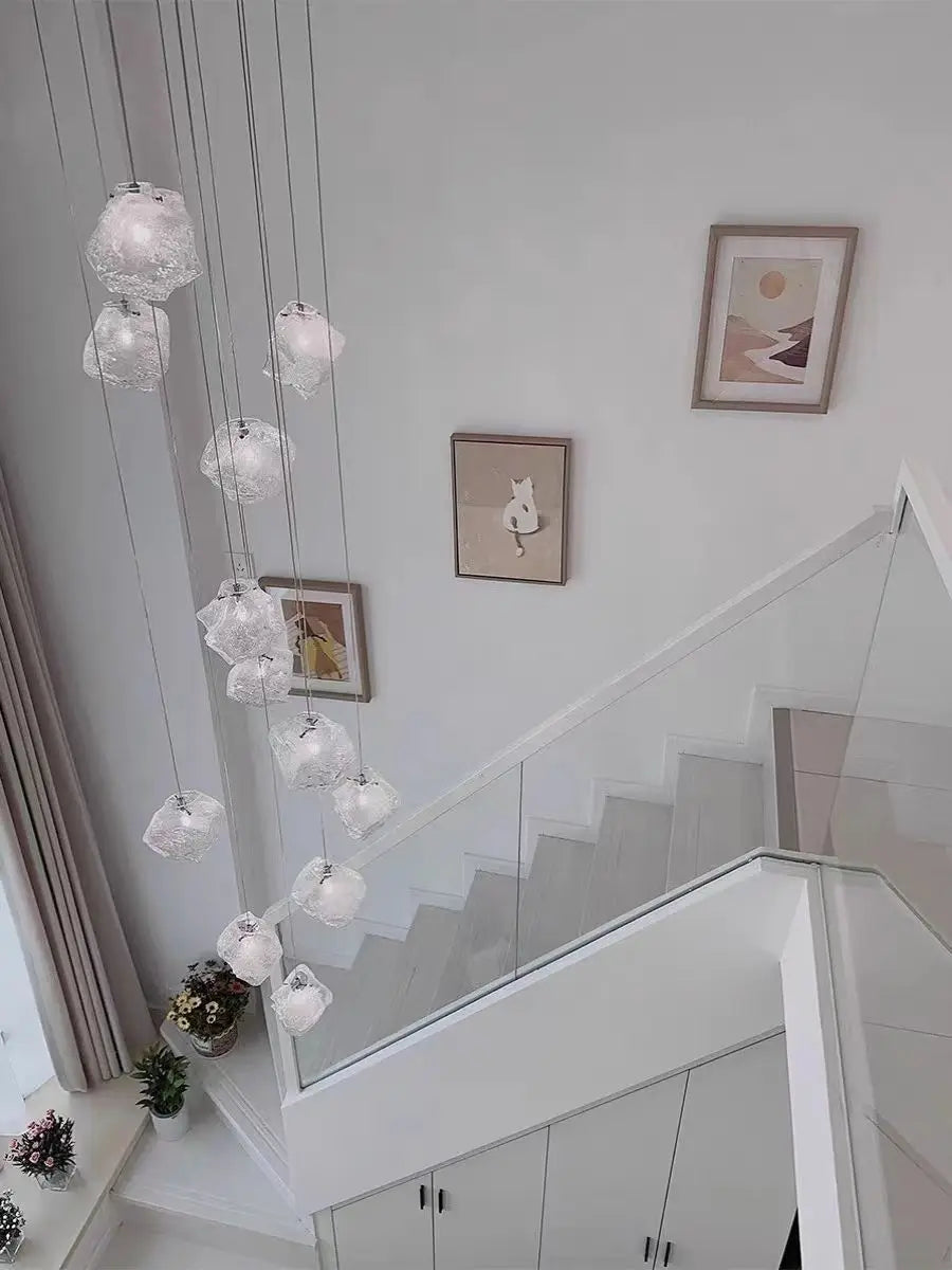 Lámparas colgantes tipo araña cúbicas DecorBites™ para restaurantes, lofts, escaleras, dormitorios y decoración artística.