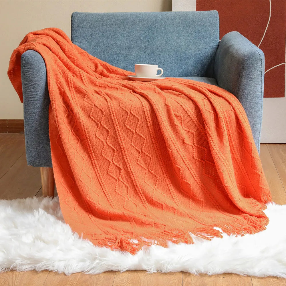 DecorBites™ Cozy Knit Throw Blanket
