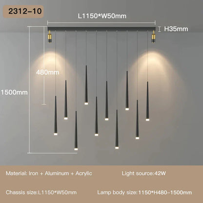 DecorBites™ LED Staircase Chandeliers: Modern Luxury for Living Room, Hall, Villa.