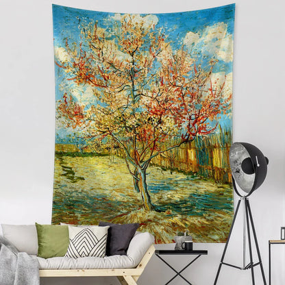 Decobites Van Gogh Inspired Landscape Tapestry Wall Hanging for Witchcraft Aesthetics Room Decor