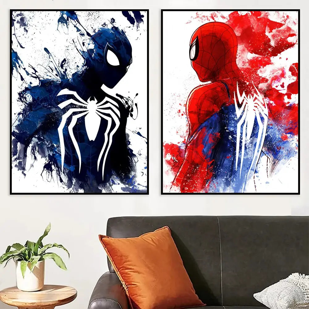 Decorbites™ Spiderman Aquarell-Leinwandposter für die Hausdekoration
