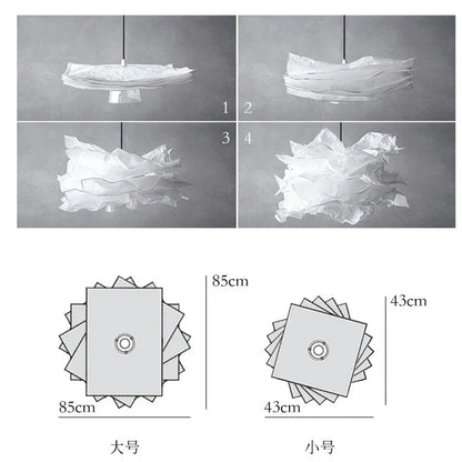 DecorBites™ Nordic Paper Pendant Lights: DIY Cloud Lampshade Fixtures for Living Room, Restaurant & Christmas